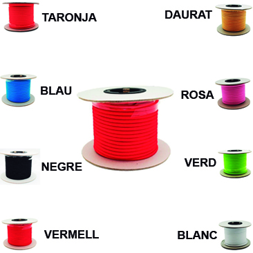 LLUM DECORATIU  MT. CABLE ROBA 2X0,75MM BLANC-NEGRE